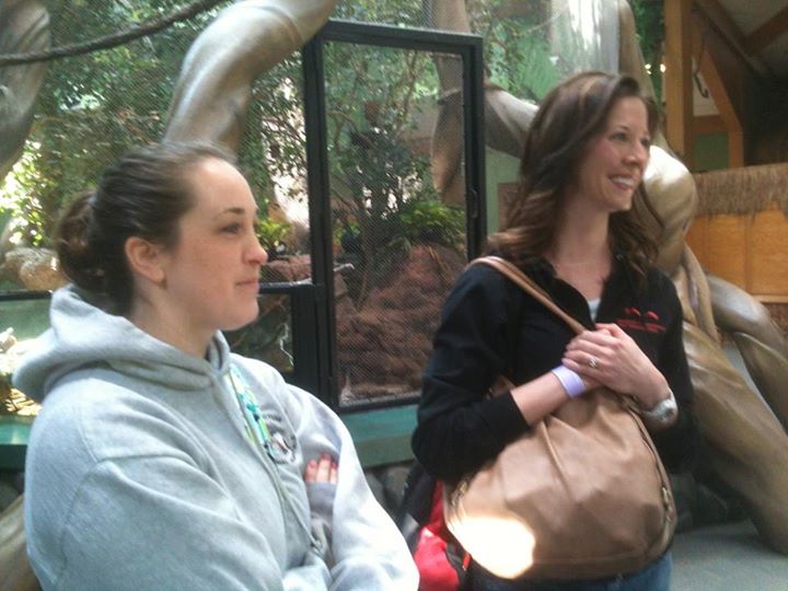 Kelly and Dr. Jones at a Continuing Education Meeting at the Zoo